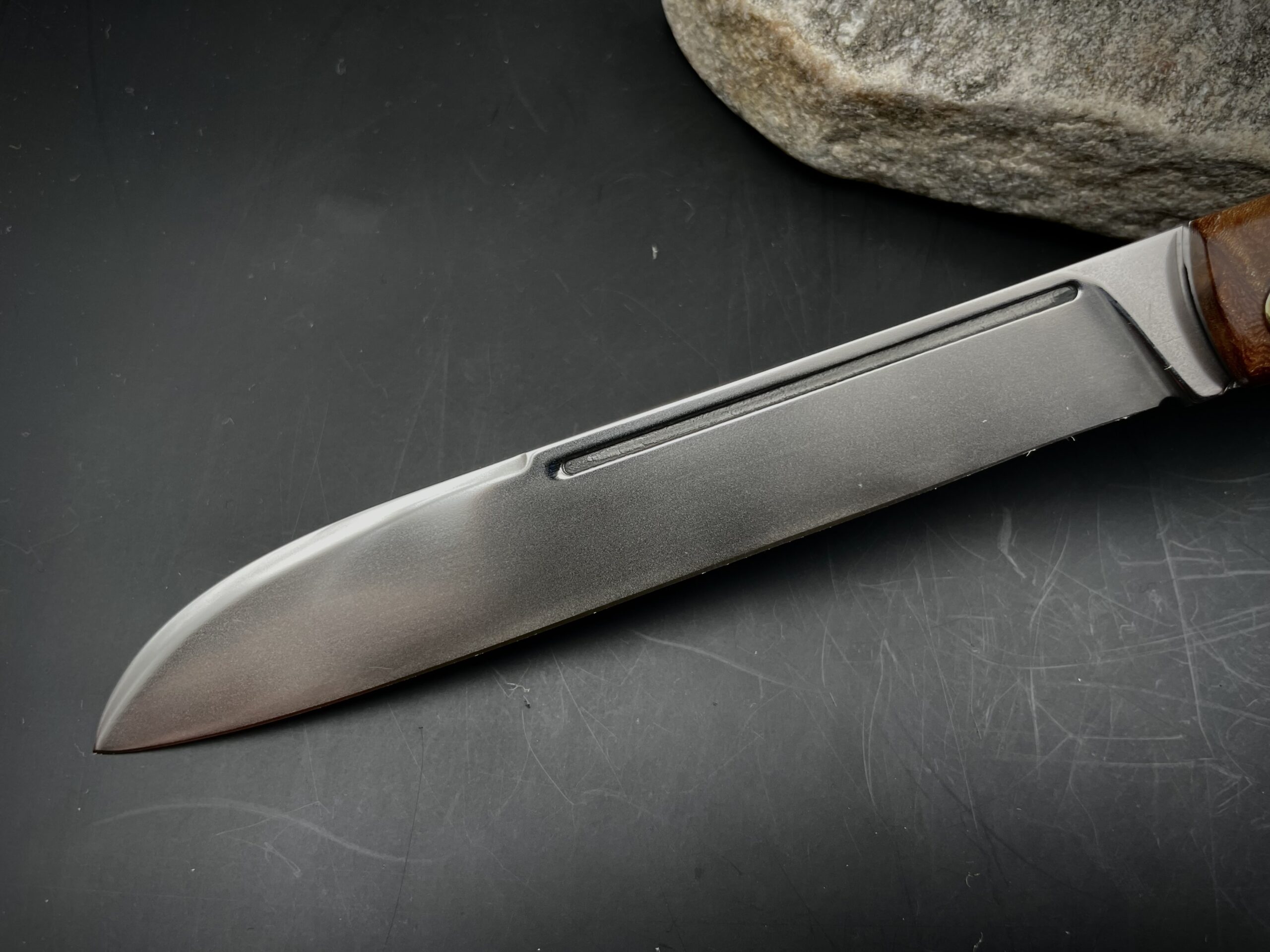 "Stylo" lame inox et loupe d'amboine – Image 3