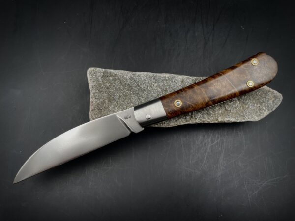 "Swayback" inox 14c28 et loupe de noyer